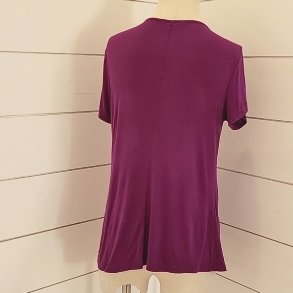 Nicole Miller medium short sleeve v neck top. SO SOFT! - Picture 2 of 5